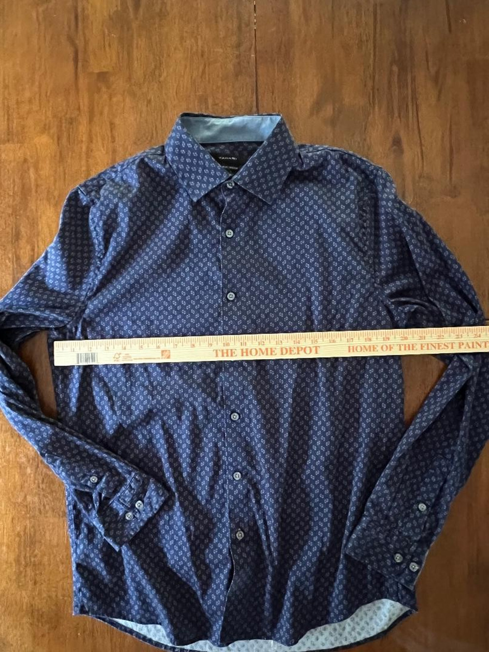 Mens Tahari Regular Fit Stretch Long Sleeve Button Up Shirt, Size M